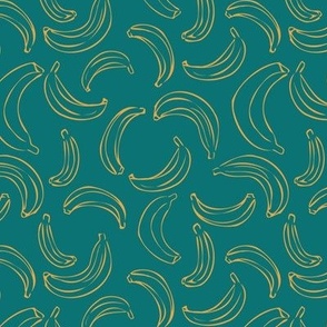 Bananas - Tumeric on Teal