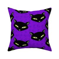 Black Cats on Purple Stars - Large