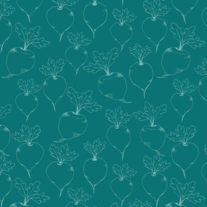 Beetroot - Sea Glass on Teal