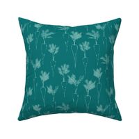 Carrots - Sea Glass on Teal - Large