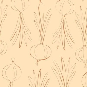 Onions - Terracotta on Vanilla