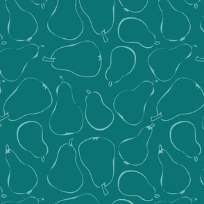 Pears - Sea GLass on Teal