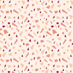 Playful mosaic in pink, red, and peach  ©designsbyroochita