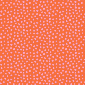 Red background pink spots