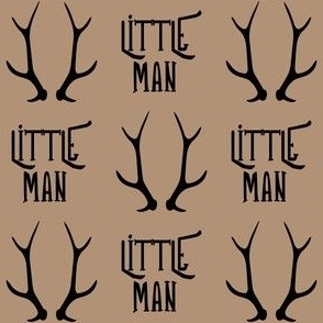 2" little man antlers on desert brown 