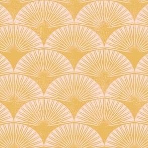 palm leaves golden blush pink 