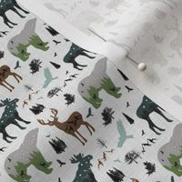 .65" forest animals on linen