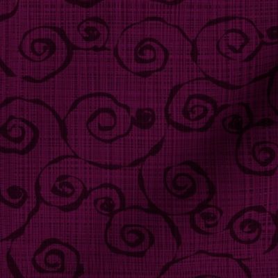 24" Eggplant LINEN Boho Spiral (Dark)