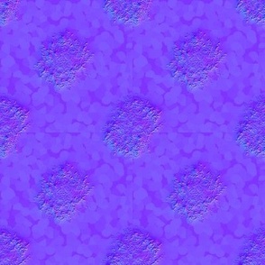 DPD7  - Fluffy Bohemian Polka Dots Crystallized in Mottled Purple