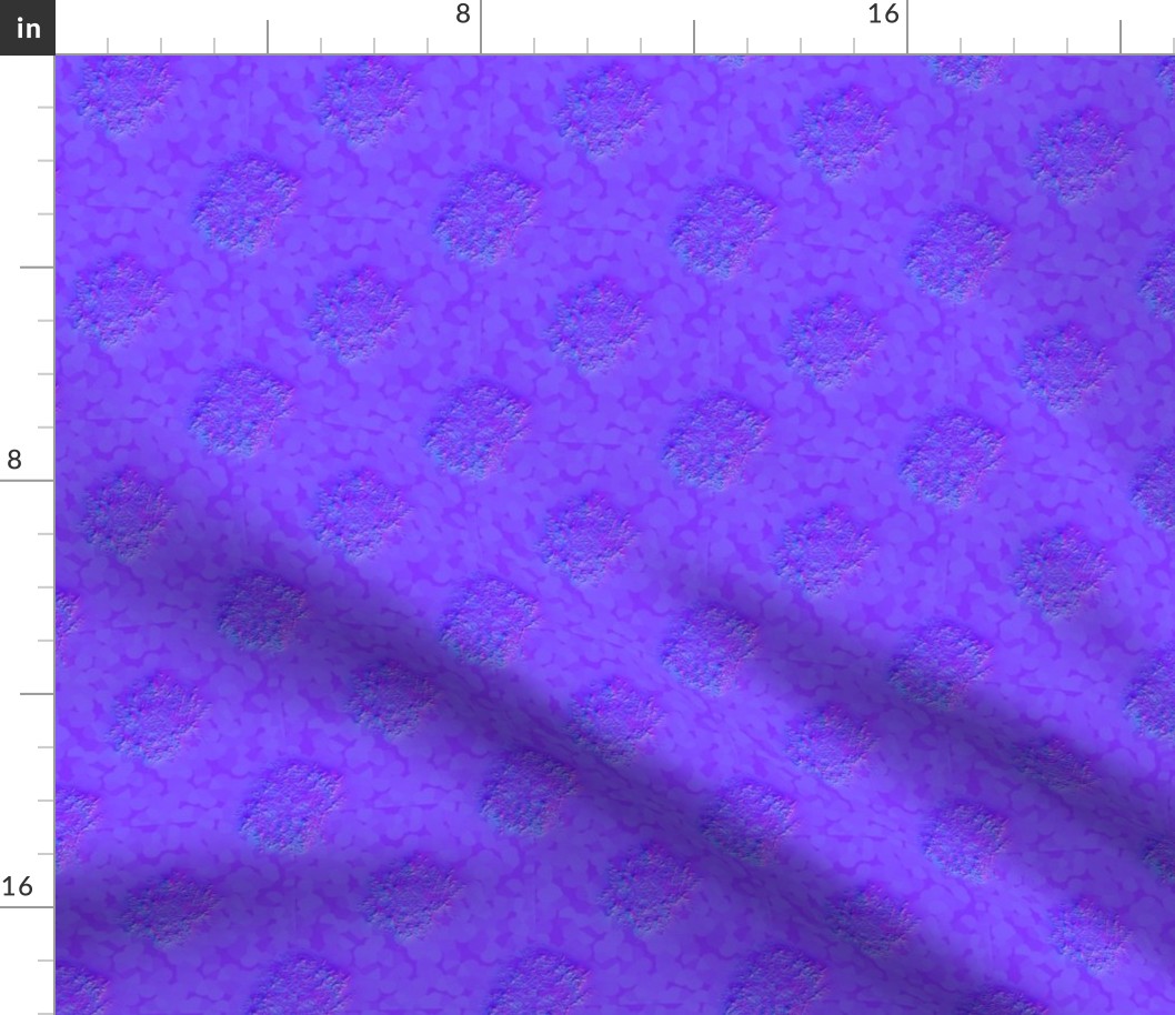 DPD7  - Fluffy Bohemian Polka Dots Crystallized in Mottled Purple