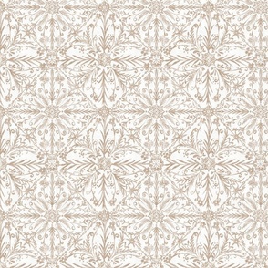 Floral Moroccan Tiles (Taupe) - Small Scale
