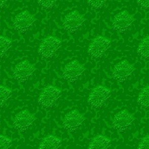 DPD30  - Fluffy Bohemian Polka Dots in Green