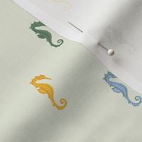 watercoloured sea horses 