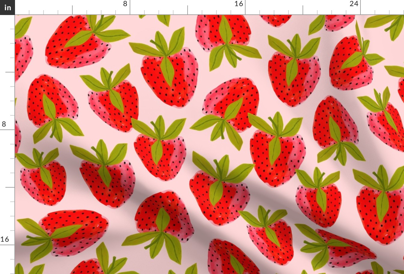 Strawberry Watercolor Toss Lg