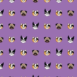 Kitties and Pups (Purple)