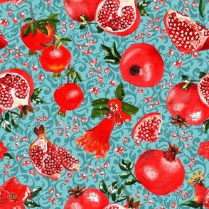 Pomegranates - Blue
