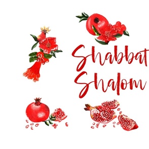 Pomegranates Shabbat Shalom Challah Cover