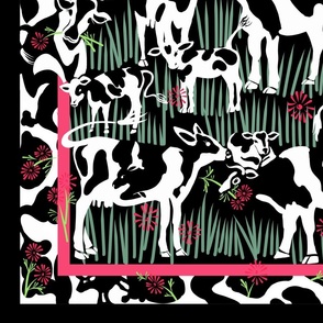 42x36 Seek and Find Playmat: Find the Cows | Black/Pink