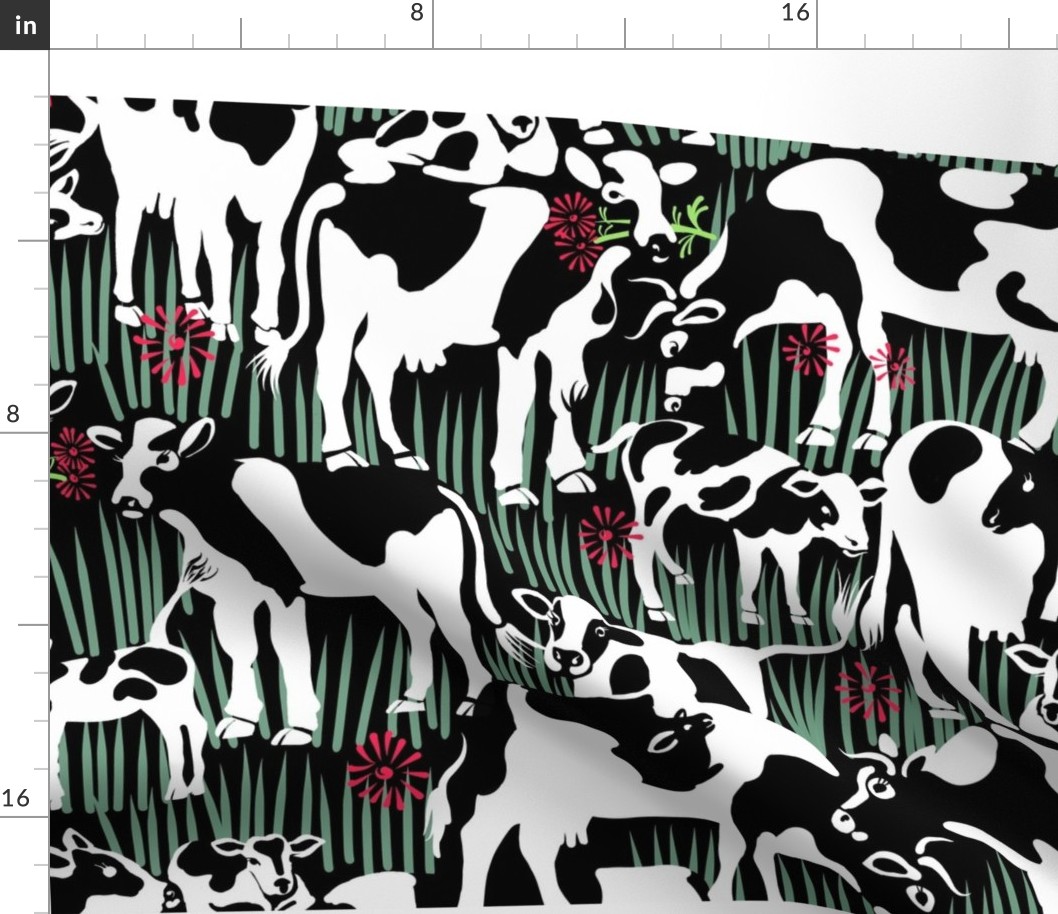 42x36 Seek and Find Playmat: Find the Cows | Black/Pink