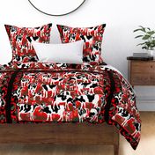 42x36 Seek and Find Playmat: Find the Cows | Black/Red