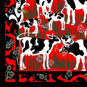 42x36 Seek and Find Playmat: Find the Cows | Black/Red