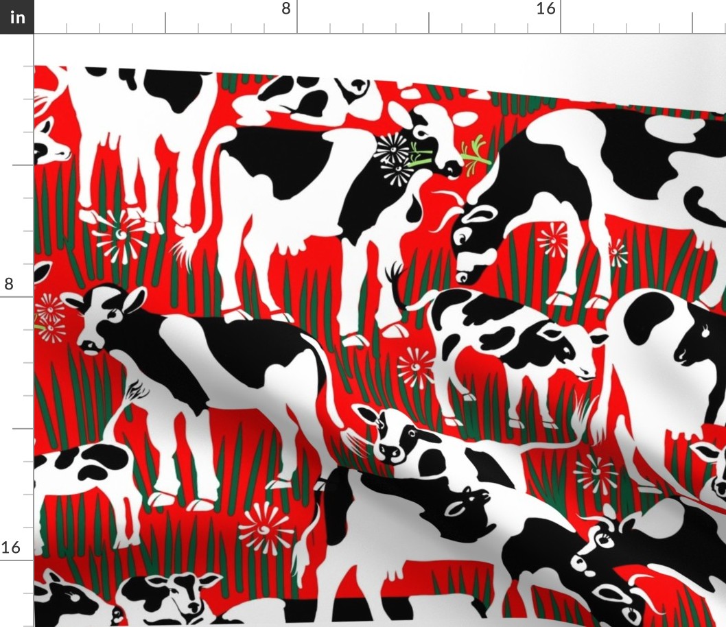 42x36 Seek and Find Playmat: Find the Cows | Black/Red