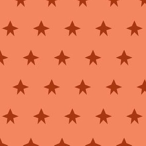 Red stars on orange background