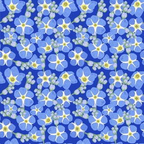 Blue textured flowers 