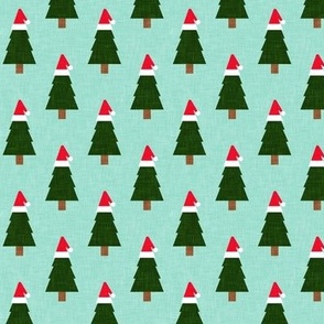 Santa Trees - Holiday Christmas Tree - mint - LAD21
