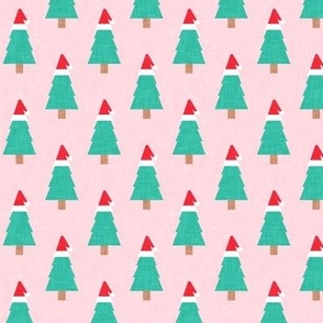 Santa Trees - Holiday Christmas Tree - pink - LAD21