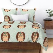 18x18 Pillow Sham Front Fat Quarter Size Makes 18" Square Cushion or DIY Stuffed Animal Woodland Tribal Aztec Hedgehog or Porcupine