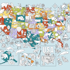 Coloring In Playmat (42x36) USA Seek & Find 