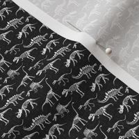 Super Microscale - dinosaurs - custom request - 1/2" - black and white - linen