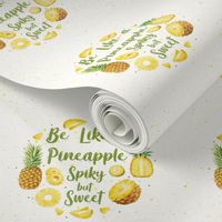 Fabric Swatch 8x8 Square Fits 6" Hoop for Embroidery or Wall Art DIY Pattern Kit Template Quilt Square Be Like a Pineapple Spiky but Sweet Tropical Fruit Slices