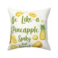 18x18 Pillow Sham Front Fat Quarter Size Makes 18" Square Cushion  Be Like a Pineapple Spiky But Sweet Tropical Fruit Slices