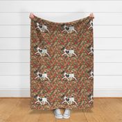 Smooth Fox Terrier on Autumn Leaves for Pillow
