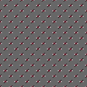 Grey and Ruby Geometric - Small
