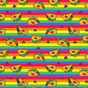 Pink rainbow tacos 