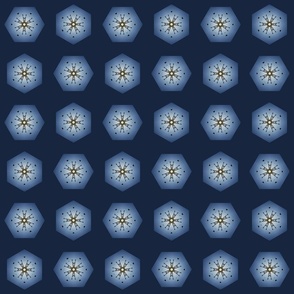 Dandelion Flake Kaleidoscopic Navy Blue