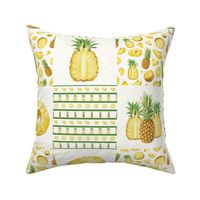 Patchwork 6" Square Cheater Quilt Tropical Pineapple Slices
