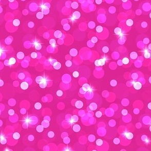 Sparkly Bokeh Pattern - Barbie Pink Color