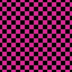 Checker Pattern - Barbie Pink and Black