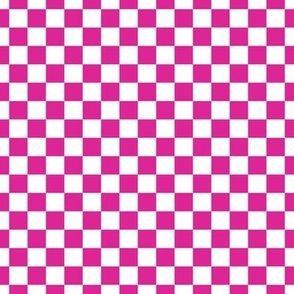 Checker Pattern - Barbie Pink and White