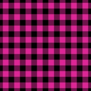 Gingham Pattern - Barbie Pink and Black