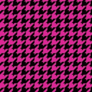 Houndstooth Pattern - Barbie Pink and Black