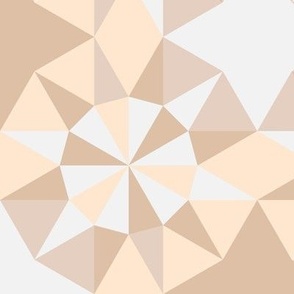 Tonal Neutral Sunburst Quilt Medallions in Taupe