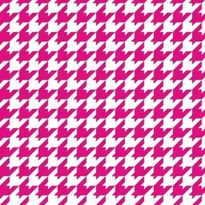 Houndstooth Pattern - Magenta and White