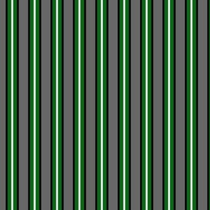 Grey and Emerald Stripe 1 - Large