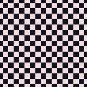 Checker Pattern - Rosewater and Midnight Black