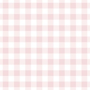 Gingham Pattern - Rosewater and White